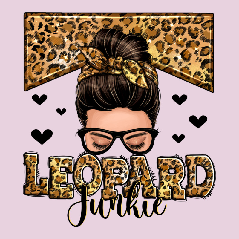 Leopard Junkie Messy Bun Ladies Tee by Zillion Design Studio | Teevron