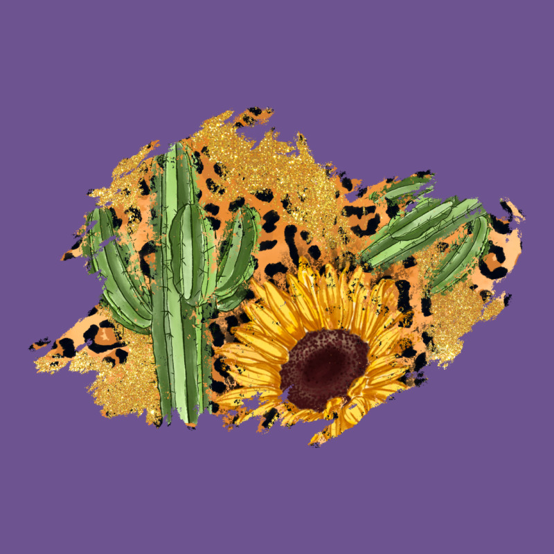 Cactus Leopard Sunflower Glitter  Patch Vintage Tee by AdoDesignShop | Teevron