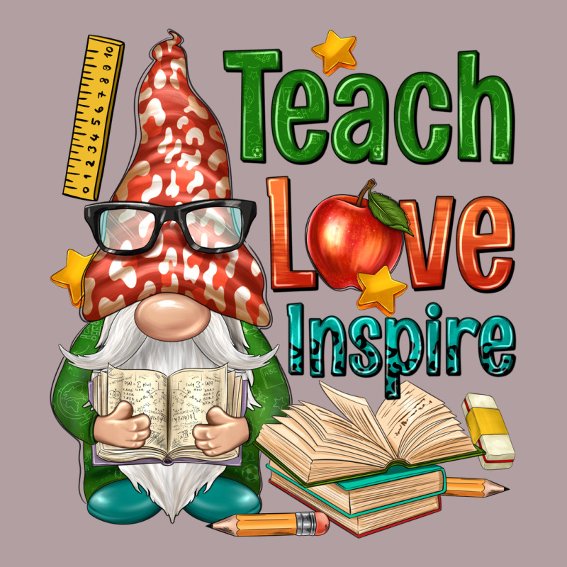 Gnome Teach Love Inspire Vintage Hoodie by NancyCooperArtShop | Teevron