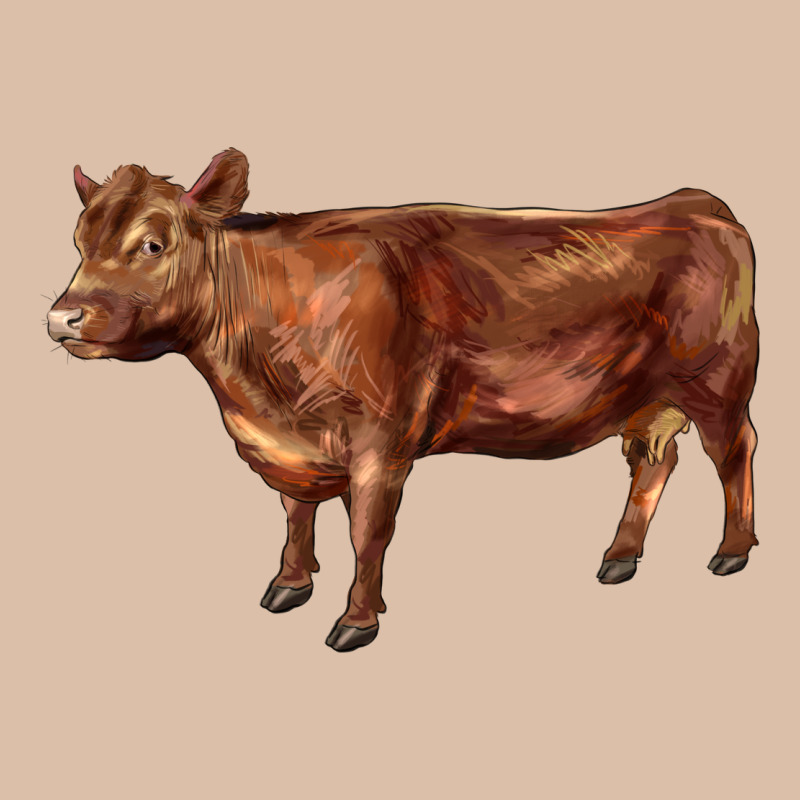 Red Angus Cow Urban Heavy Tee by LillyAllenDesigns | Teevron