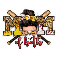 mom of both baseball and softball messy bun | Teevron