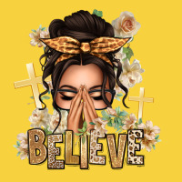 Believe Praying Caucasian Messy Bun Premium Sweatshirt | Teevron