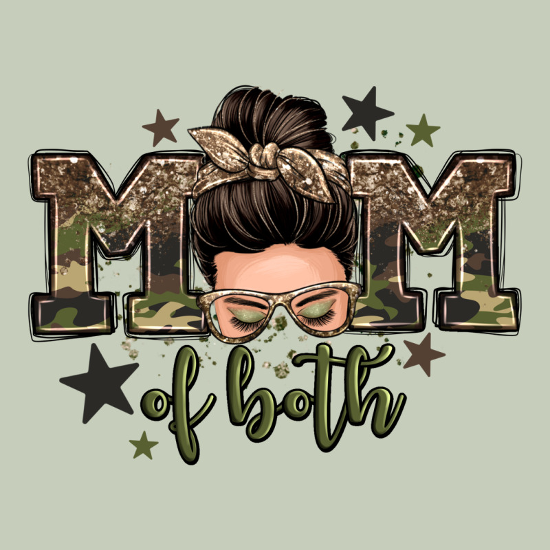 Mom Of Both Boys Messy Bun Ladies Tee by Zillion Design Studio | Teevron