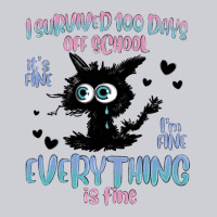 I Survived 100 Days Of School Cat Heavyweight Sweatshirt | Teevron