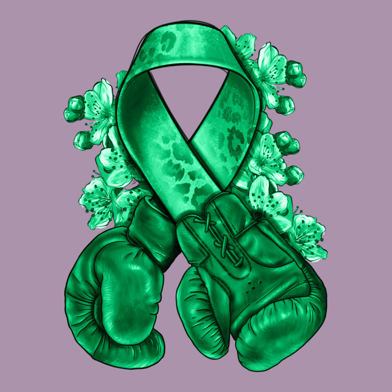 Emerald Green Ribbon Liver Cancer Boxing Gloves Heavyweight Hoodie by NancyCooperArtShop | Teevron