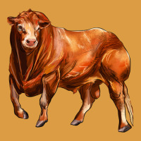 Red Angus Bull Urban Heavy Tee | Teevron