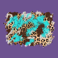 Cowhide Leopard Turquoise Background Vintage Tee | Teevron