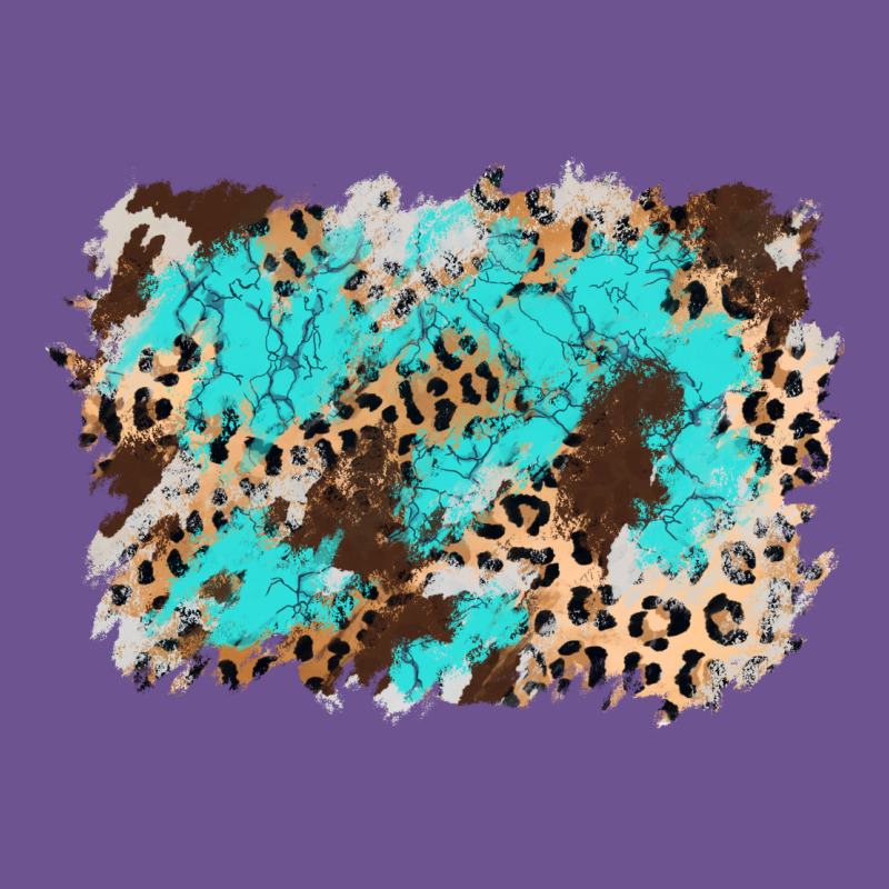 Cowhide Leopard Turquoise Background Vintage Tee by AdoDesignShop | Teevron