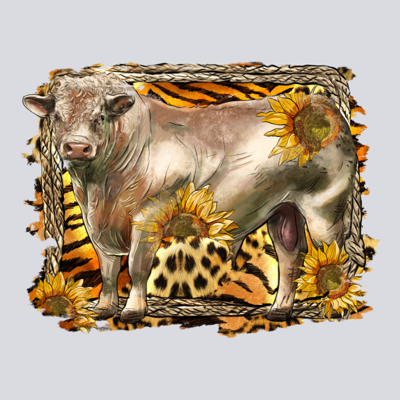 Western Charolais Bull Zipper Hoodie by LillyAllenDesigns | Teevron