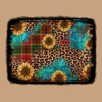 Christmas Sunflowers And Buffalo Plaid Background Vintage Tee | Teevron