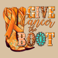 Give Cancer The Boot Kidney Cancer Orange Ribbon Heavyweight Hoodie | Teevron