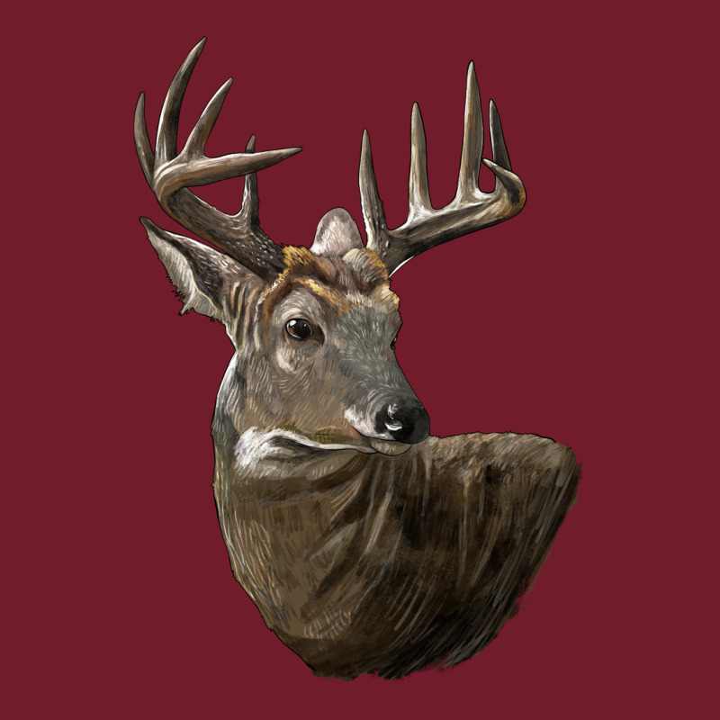 White Tailed Buck Deer Head Zipper Hoodie by LillyAllenDesigns | Teevron