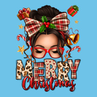 Merry Christmas Messy Bun Premium Sweatshirt | Teevron