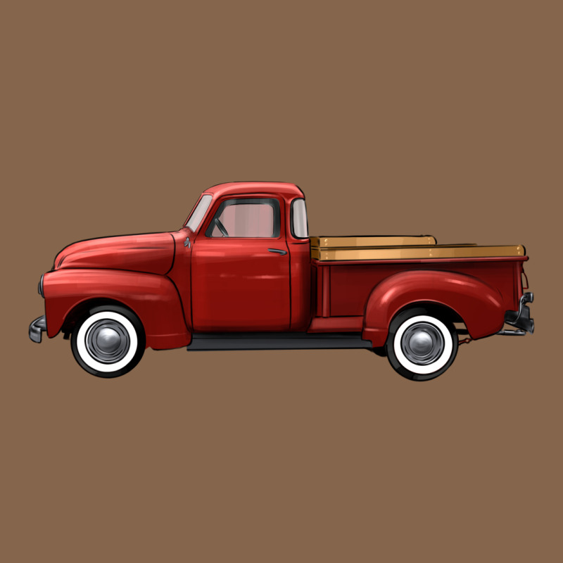 Western Red Truck Right Side View Premium Tee by FaDigitalArtStudio | Teevron