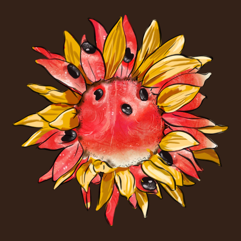 Watermelon Sunflower Heavy Core Tee by BarkalooDesign | Teevron