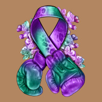 Purple And Green Anal Cancer With Boxing Gloves Na Long Sleeve Tee | Teevron