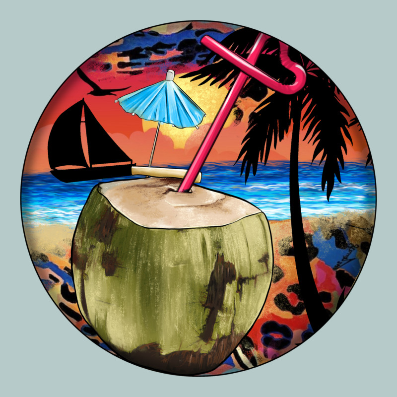 Coconut Drink Colorful Leopard Heavy Core Tee by BarkalooDesign | Teevron