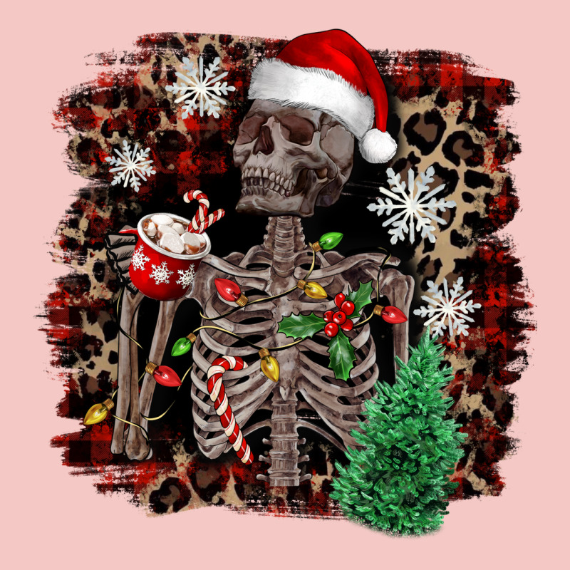 Skeleton With Coffee Cup Christmas Urban Heavy Tee by NancyCooperArtShop | Teevron