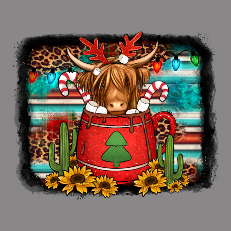 Hot Coco Christmas Highland Cow With Background Vintage Tee by Jasminsmagicworld | Teevron