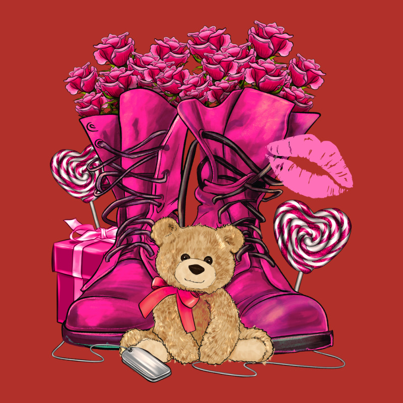 Army Boots Valentine's Day Premium Hoodie by HowdyJamesFarm | Teevron