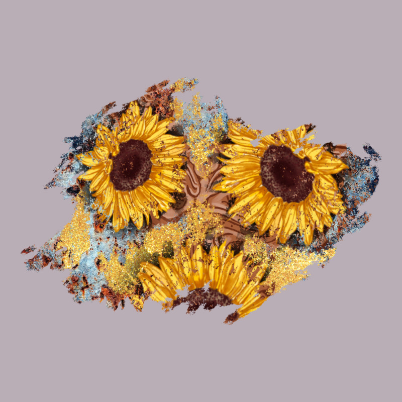 Sunflower Glitter Leather Patch Vintage Tee by AdoDesignShop | Teevron