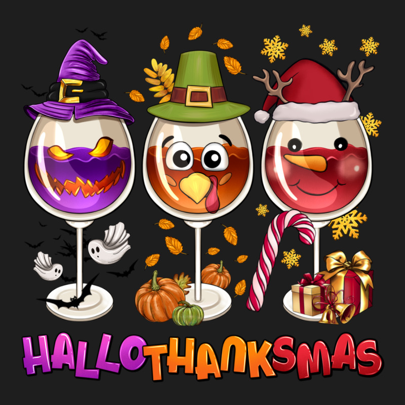 Hallothanksmas Wine Glasses Heavyweight Hoodie by NancyCooperArtShop | Teevron