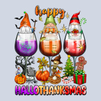 Happy Hallothanksmas Wine Glasses And Gnomes Premium Sweatshirt | Teevron