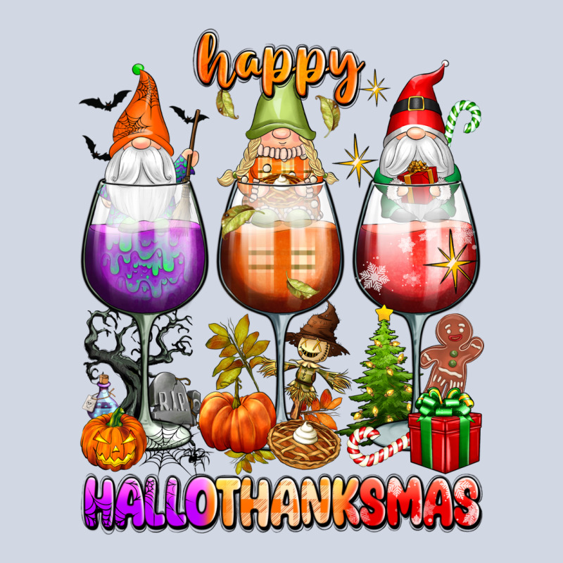Happy Hallothanksmas Wine Glasses And Gnomes Premium Sweatshirt by texasbilliewilder | Teevron