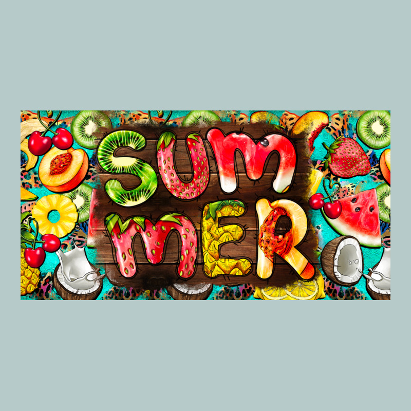 Summer With Fruits License Plate Heavy Core Tee by BarkalooDesign | Teevron