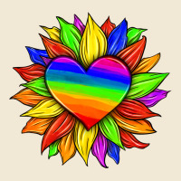Lgbtq Color Heart And Sunflower Premium Tee | Teevron