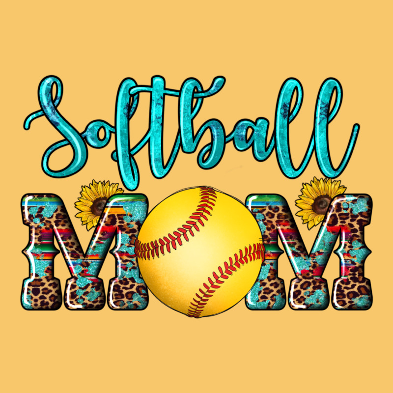Western Leopard  Sunflowers Glitter Mom Softball Vintage Hoodie by Artiststas | Teevron