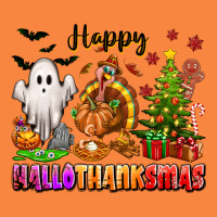 Happy Hallothanksmas With Ghost Turkey And Tree Premium Sweatshirt | Teevron