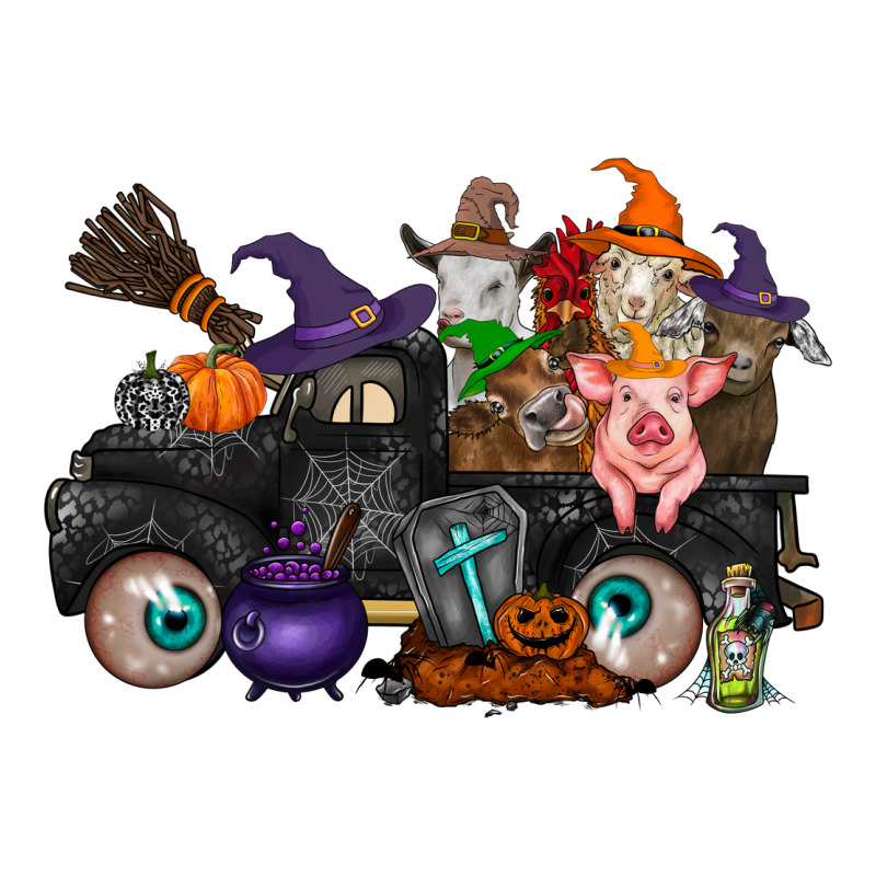 Halloween Farm Animals Truck Premium Tee by RacoonDesign | Teevron