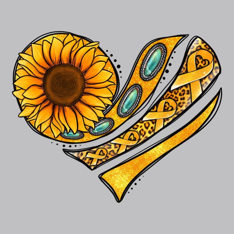 Childhood Cancer Awareness Heart Long Sleeve Tee by NancyCooperArtShop | Teevron