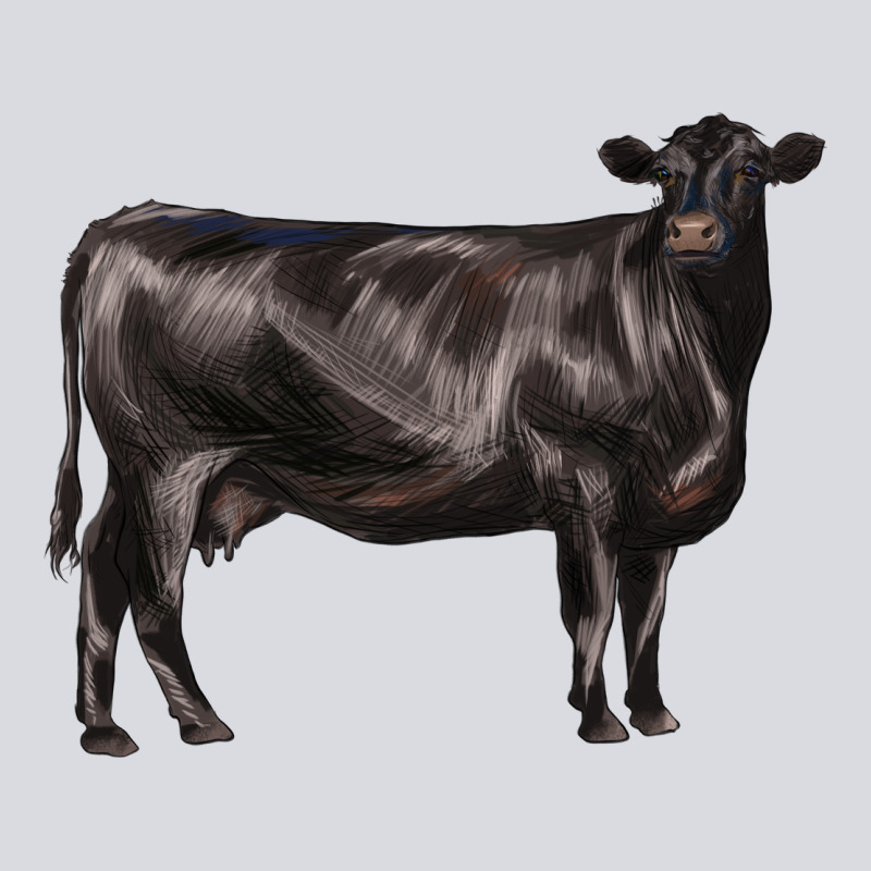 Black Angus Cow Zipper Hoodie by LillyAllenDesigns | Teevron