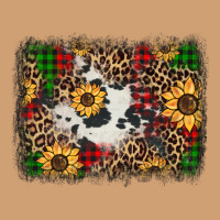 Distressed Christmas Sunflowers Leopard Cowhide Background Vintage Tee | Teevron