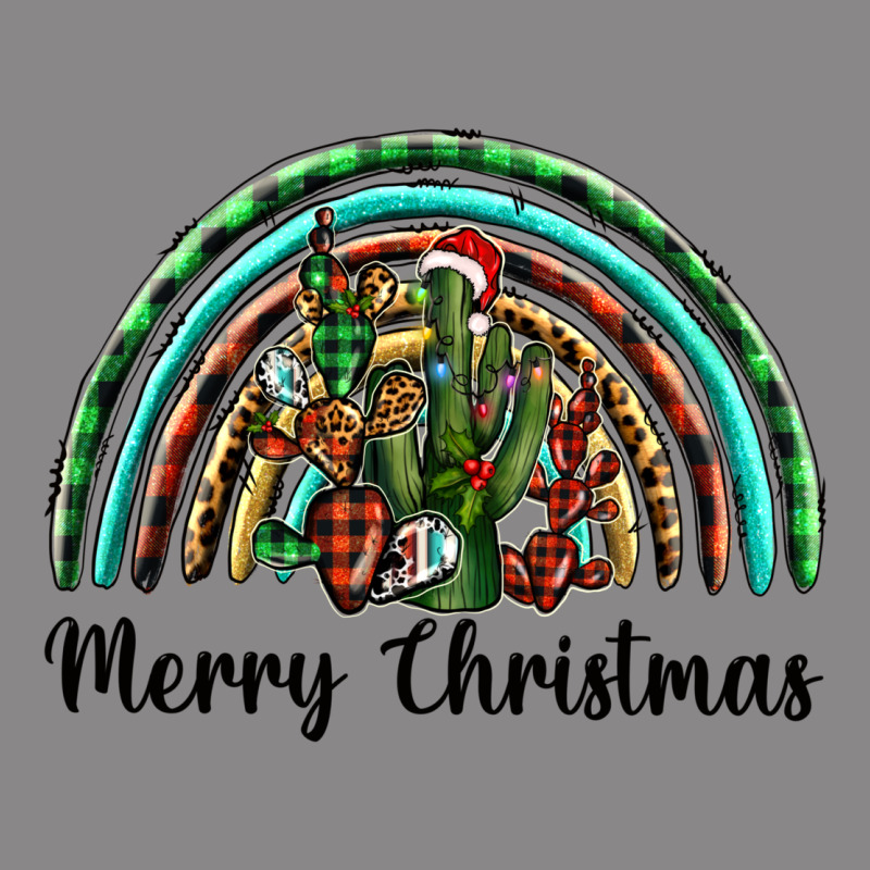 Merry Christmas Cactus Rainbow Vintage Tee by BarkalooDesign | Teevron