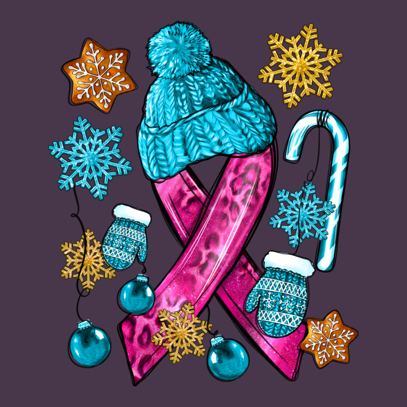 Winter Breast Cancer Ribbon Heavyweight Hoodie by NancyCooperArtShop | Teevron