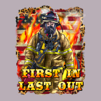 First In Last Out Firefighter Vintage Tee | Teevron