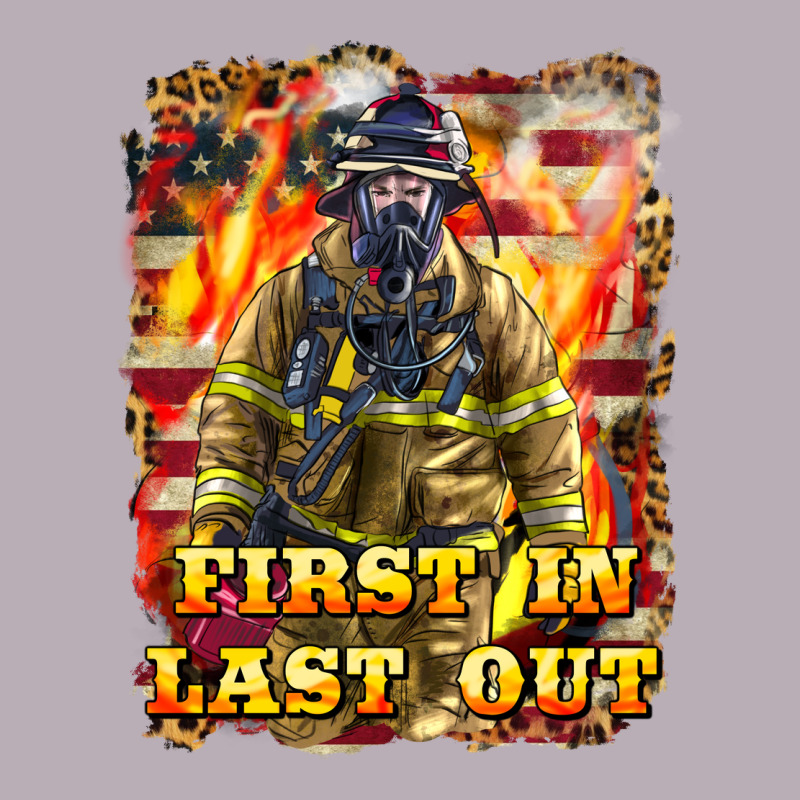 First In Last Out Firefighter Vintage Tee by LillyAllenDesigns | Teevron