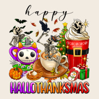 Happy Hallothanksmas Skeleton Coffee Cups Premium Sweatshirt | Teevron