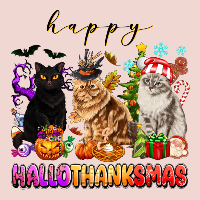 Happy Hallothanksmas Cats Premium Sweatshirt by texasbilliewilder | Teevron