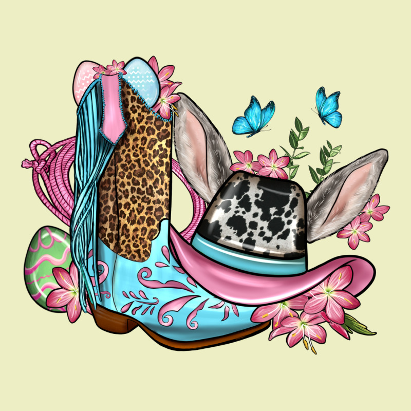 Easter Cowboy Boots Hat Urban Hoodie by OliviaCreatesArt | Teevron