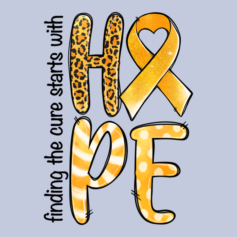 Finding The Cure Starts With Hope Childhood Cancer Long Sleeve Tee by NancyCooperArtShop | Teevron