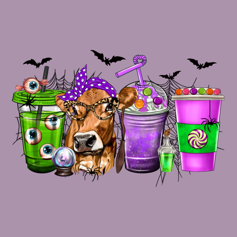Coffee Cups With Cow And Halloween Heavyweight Hoodie by texasbilliewilder | Teevron