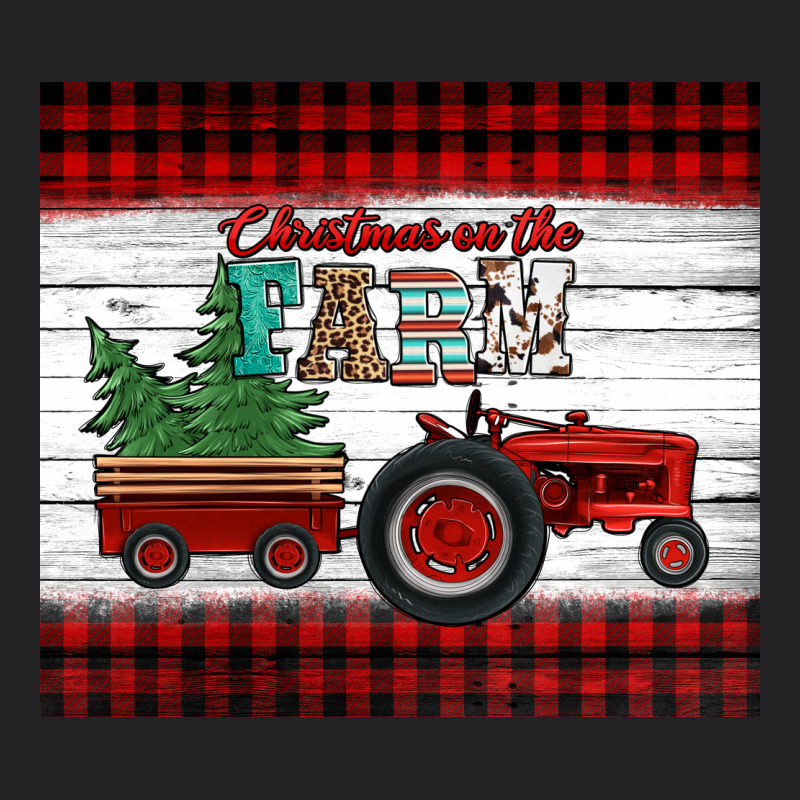 Christmas On The Farm Tractor Vintage Tee by Jasminsmagicworld | Teevron