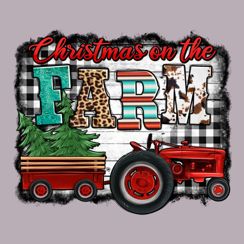 Christmas On The Farm Tractor Buffalo Plaid Vintage Tee by Jasminsmagicworld | Teevron