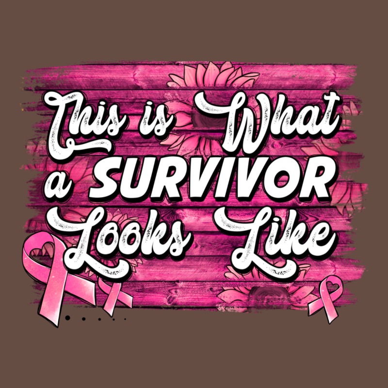 This Is What A Survivor Looks Like Breast Cancer Long Sleeve Tee by NancyCooperArtShop | Teevron