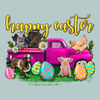 Happy Easter Truck With Farm Animal Heavy Core Tee | Teevron