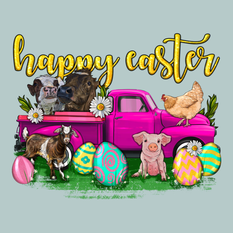Happy Easter Truck With Farm Animal Heavy Core Tee by Neo Western | Teevron